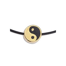 Χάντρα yin yang Τρύπα 9 x 9mm: Ø 1,5