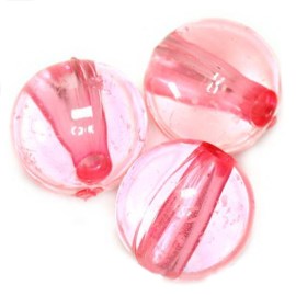Ακρυλικές χάντρες ροζ 10mm(30 τεμ.)