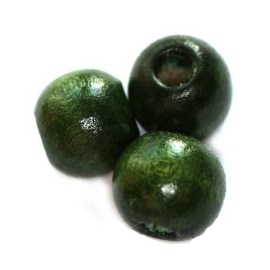 Ξύλινες σκούρο πράσινο  9Χ10 mm(20 τεμ)