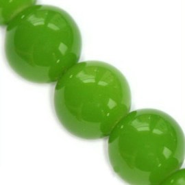 Πράσινες γυάλινες χάντρες 6mm(20 τεμ)