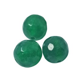 Χάντρες jade ταγιέ πράσινο σμαραγδί 10mm(4 τεμ)