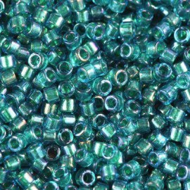 Χάντρες Miyuki Delica beads aqua inside dyed emerald ab 1.6 x 1.3 mm(5gr)