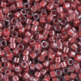 Χάντρες Miyuki Delica cranberry lined luster cryst